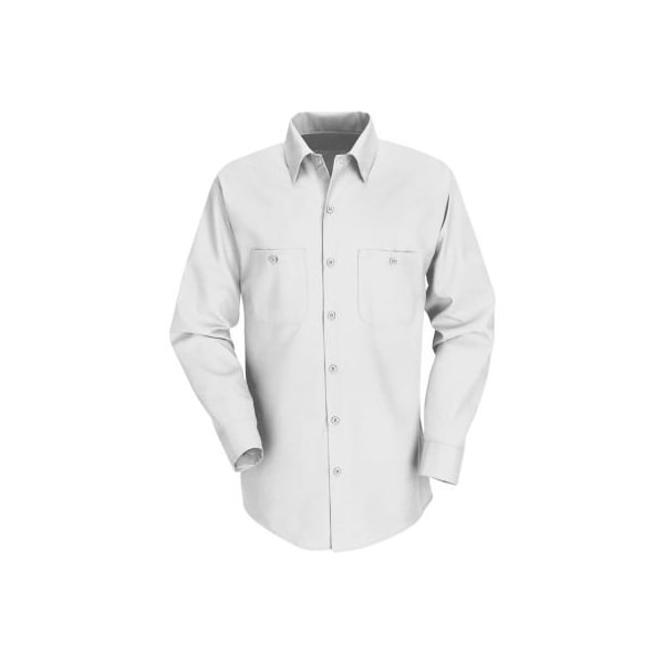Red Kap Men's Industrial Work Shirt Long Sleeve White Regular-M SP14